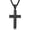 Carbon Fiber Black, variant on Carbon Fiber Cross Necklace for Men Stainless Steel Christian Crucifix Pendant Includes Necklace 22+2" Box Chain