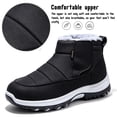 thumbnail image 4 of Knivor Men High-top Winter Snow Boots Hook & Loop Slip-Resistant Cushion Wearproof Sole Faux Fur Warm Outdoor Winter Shoes, 4 of 9