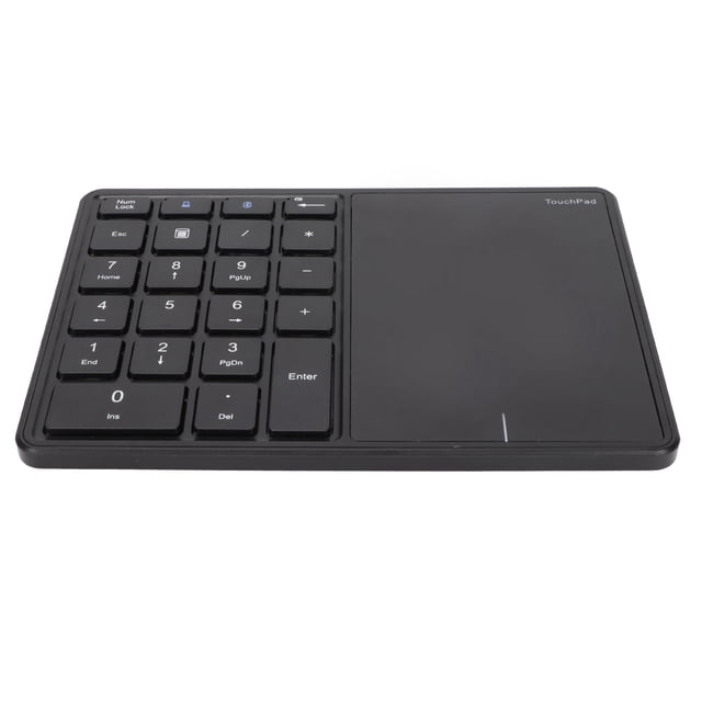 Numeric Keypad With Touchpad, Laptop Keypad 2 Modes 22 Keys Type C Port For Computer Black