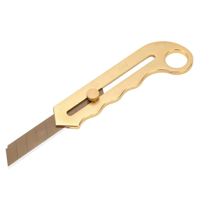 Wallpaper Knife, Incisive Pure Copper Ergonomic Design Golden Utility Knife Retractable For Rubber For PVC