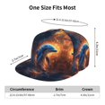 thumbnail image 2 of Flat Bill Trucker Hats for Women Men - Cool Dolphin Adjustable Flat Baseball Cap Snapback Hats Dad Hats for Men, 2 of 7