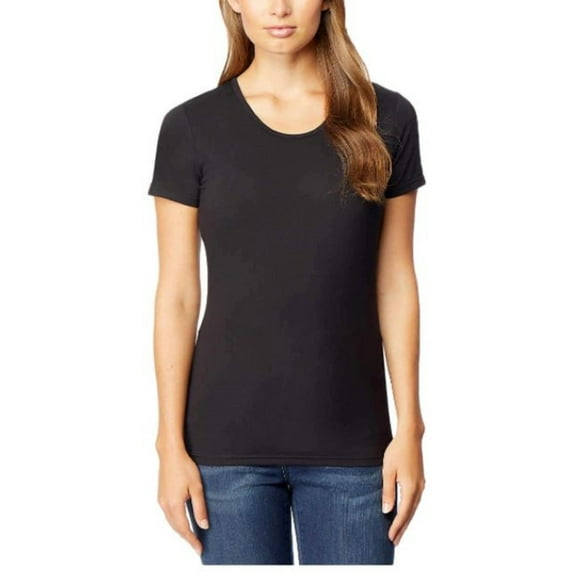 32 Degrees Weatherproof Women's Short Sleeve Scoop Neck Cool Tee 3pac,Black, Med
