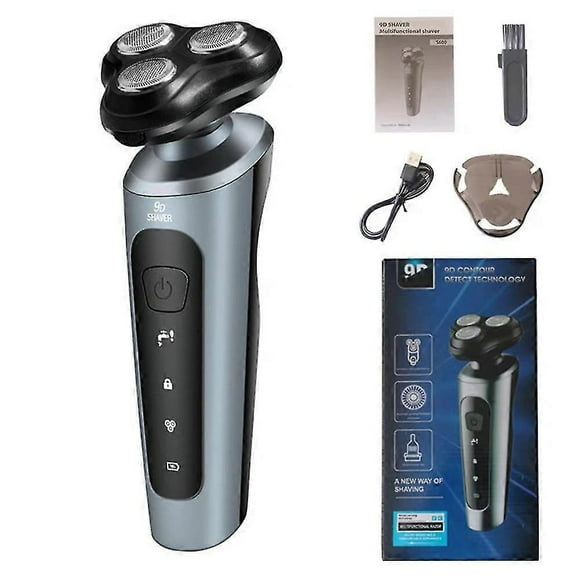 Mens 4 In 1 Electric Razor Wet Dry Rotary Shaver Kit Usb Charging
