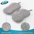 thumbnail image 2 of Multipurpose Cleaning Dish Sponges for Kitchen, More Durable Non-Scratch Scrub Sponges for Washing Dishes/Pots/Sinks, 6 Pack, Grey, 2 of 5