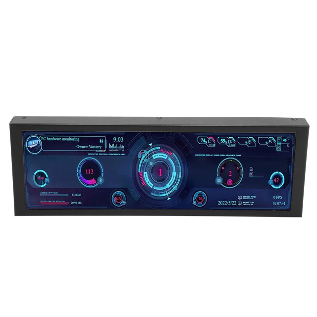 Monitor De CPU De Computadora, Monitor De CPU De PC Frecuencia De Actualización De 60 HZ 7,9 Pulgadas Para Chasis