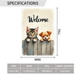 thumbnail image 2 of Welcome Garden Flag Double Sided Polyester Decorative Yard Sign with Cute Kitten and Puppy Design for Outdoor Home Decor 12.5 x 18 Inch#24411, 2 of 6