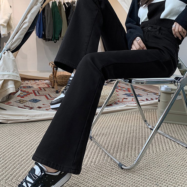 【COLOR iN ID】Slim bootcut black jeans 725 High Rise Bootcut Women's Jeans (plus Size) - Black