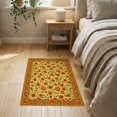 thumbnail image 3 of ODIKA Orange Abstract Mid Retro Bordered Contemporary Century Vintage Pet Friendly & Kids Safe Bedside for Bedroom, Nursery, RV, 3 of 7