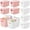 White and Pink, variant on 8 Pieces Colorful Storage Bins with Lid, Plastic Storage Basket Organizing Container Stackable Box with Handle for Shelves Desktop Playroom Office(14.2 x 10.2 x 9.5 Inch,White and Pink)