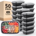 thumbnail image 1 of 50 Pack 32 oz Meal Prep Containers with Lids, Reusable Leakproof & Food Safe Food Storage Containers, Microwave, Freezer, Dishwas, 1 of 1