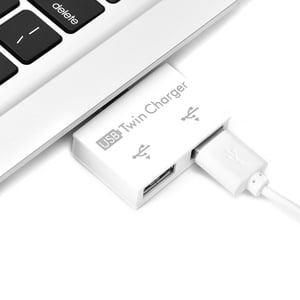 USB Le centre, 2 Port USB Hub USB Splitter jumeau USB Kit de convertisseur d'adaptateur Hub