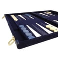 thumbnail image 4 of Middleton Games 18-inch Deluxe Backgammon Set - Medium - Blue Velour, 4 of 10