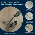thumbnail image 4 of Hammerhead Showers Brazo De Ducha Y Brida Totalmente Metálicos De 7 Pulgadas Con Tornillo De Fijación Latón Pulido | Tubo De Codo De Pared Y Placa De Cubierta | Pieza De Repuesto Universal Para Cabeza, 4 of 5