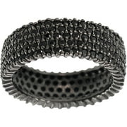 Black CZ Sterling Silver Eternity Ring