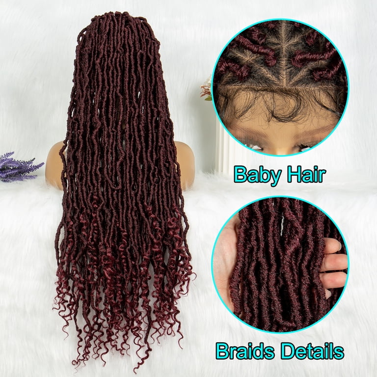 Full Lace Braided Wigs Synthetic Lace Wigs 34 Inches  display picture 2