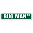 thumbnail image 1 of BUG MAN Street Sign insect pest control exterminator guy | Indoor/Outdoor |  24" Wide Plastic Sign, 1 of 1