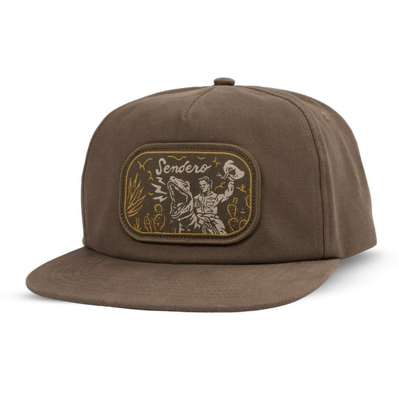 Sendero Provisions Co. Outdoor Snapback Hat with Velociwrangler Woven Patch (Brown)