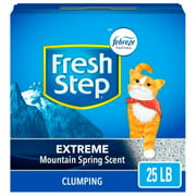 Fresh Step Extreme Scented Litter with the Power of Febreze, Clumping Cat Litter - Mountain Spring, 25 lb.