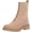 Sesame, variant on Leone Sesame Chunky Block Heel Closed Toe Zipper Combat Ankle Boots (Sesame, 9.5)