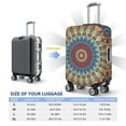thumbnail image 6 of Kdxio Round Mandala Pattern Luggage Cover for Travel,Elastic and Durable,Fits 18-32 Inch,Anti-Scratch Suitcase Protector, 6 of 9