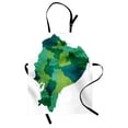 thumbnail image 1 of Ecuador Apron, Political Map in Green Tones Cartographic Illustration Latin America Country, Unisex Kitchen Bib with Adjustable Neck for Cooking Gardening, Adult Size, Multicolor, by Ambesonne, 1 of 4