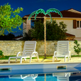 thumbnail image 6 of SalonMore 7ft LED Lighted up Palm Tree Hawaiian Pool Decoration Palm Tree Lights for Outside Patio Artificial Fake Light up Palm Tree Decor, 6 of 7