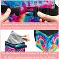 thumbnail image 4 of Tie Dye Foldable Car Trash Can with Lid, Leak-proof Hanging Storage Bag - Trash Can for Car, Car Garbage Can, 4 of 6