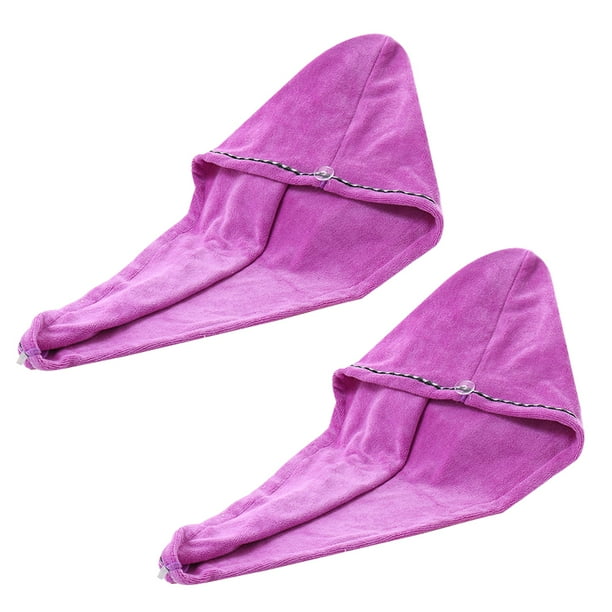 Turbante de toalla para el cabello, paquete de 2, microfibra suave y absorbente para cabello normal/grueso/fino/largo/corto/rizado