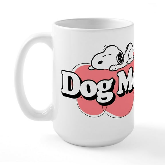 CafePress - Snoopy Dog Mom - 15 oz Ceramic Large White Novelty Mug