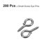 thumbnail image 3 of 200uds Pequeño Tornillo Ojo Pasadores Ganchos Mini Ojales Tornillos Roscados, 4x8x1mm Autorroscante Tornillo para Joyería Fabricación Accesorios Bricolaje Artesanía, Oscuro Gris, 3 of 5