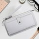 thumbnail image 3 of Monedero largo de múltiples mujeres PU cuero titular de la tarjeta de crédito monedero bolso plegable gris jinwen billetera larga mujer, 3 of 6