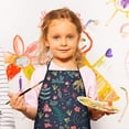 thumbnail image 3 of Pioneer Flower Floral Print Pattern Kids Aprons for Girls and Boys,Adjustable Neck Strap Toddler Aprons for Kids Cooking Baking, 3 of 7