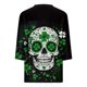 thumbnail image 2 of TaTaai Women Loose Casual V-Neck Top St. Patrick's Day Print 3/4 Sleeve Fashion Tee Ladies Spring Daily Outdoor Wear Soft Comfortable Non-See-Through No Fading Stylish Top Gift, 2 of 5