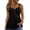 Black, variant on Babydoll Tank Tops for Women Cotton Empire Waist Sleeveless with Button Peplum Ruffle Vest Summer Flowy V Neck Henley Shirts,Brown L
