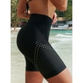thumbnail image 4 of Charmo Womens Tummy Control Swim Bottoms Dot High Waisted Board Shorts Built-in Liner, 4 of 6