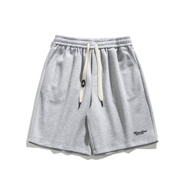 pstuiky Pantalones cortos de gimnasio para hombre, Pantalones cortos deportivos Mawcllous de verano, holgados, de pierna recta y con cintura elástica y cordón ajustable para hombre