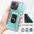 thumbnail image 3 of Funda para GANGXUN iPhone 15 Pro Max - Soporte metálico, Función magnética, Verde, 3 of 6