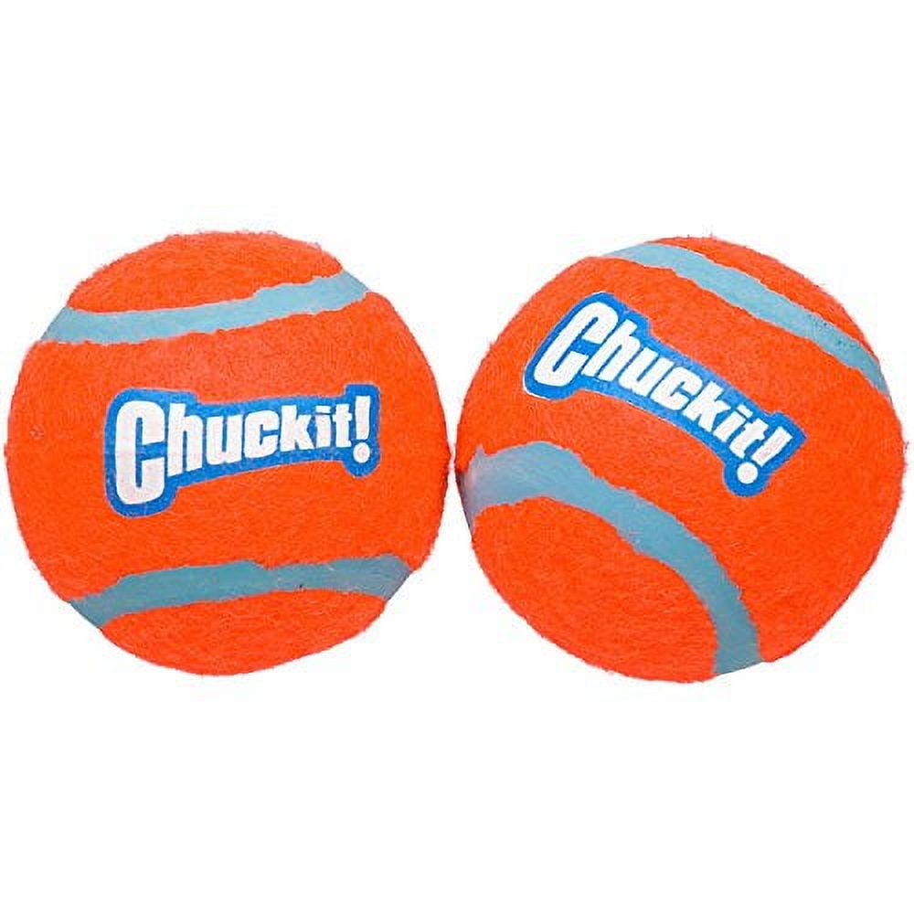Chuckit! Floating Tennis Ball Fetch Dog Toy, Large (3") for Dogs 60-100 lb, Pack of 2, Orange