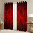 thumbnail image 2 of Erosebridal Retro Damask Curtains for Living Room, Bohemian Hippie Floral 30%-50% Blackout Curtains Set of 2 (42x84), 2 of 6