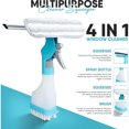 thumbnail image 4 of KQJQS 4-in-1 Scraper Brush Spray and Brush, Multifunctional Double-Sided Window Cleaning Scraper with Sprayer & Plush Glass Brush, Glass Cleaner Scraper for Window Mirrors Ceramics Table, 4 of 7