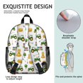thumbnail image 5 of Tractor and Haystacks White Pattern Backpack for School, Cute School Bag with Adjustable Shoulder Straps and Padded Back, 13.8"x11.4"x6", 5 of 5