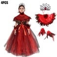 thumbnail image 3 of Vamprie-disfraz de Halloween para niña, vestido hinchado de maléfica, disfraz de bruja de carnaval, Cosplay de Diablo, traje de fiesta para niños de 2 a 10 años, 3 of 4