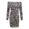 thumbnail image 4 of Vestido largo informal de manga larga con estampado estampado para mujer Fridja  NMB2952, 4 of 7