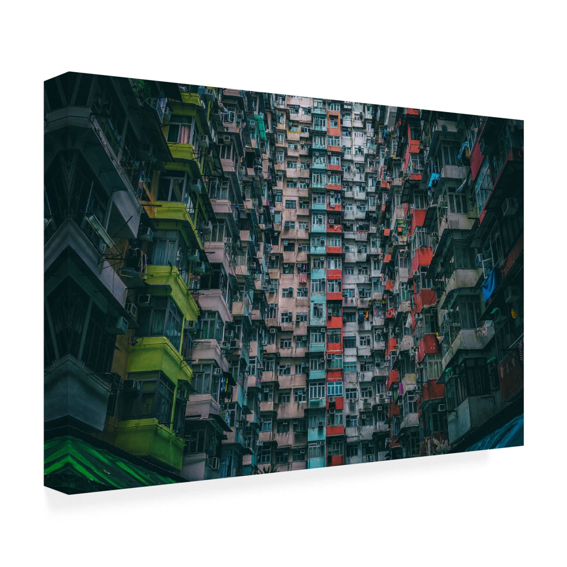 Canvas Wall Art - Fahad Abdualhameid 'Block' Wall Art for Living Room, Bedroom, or Office Décor by Trademark Fine Art - 32 x 22 Inches