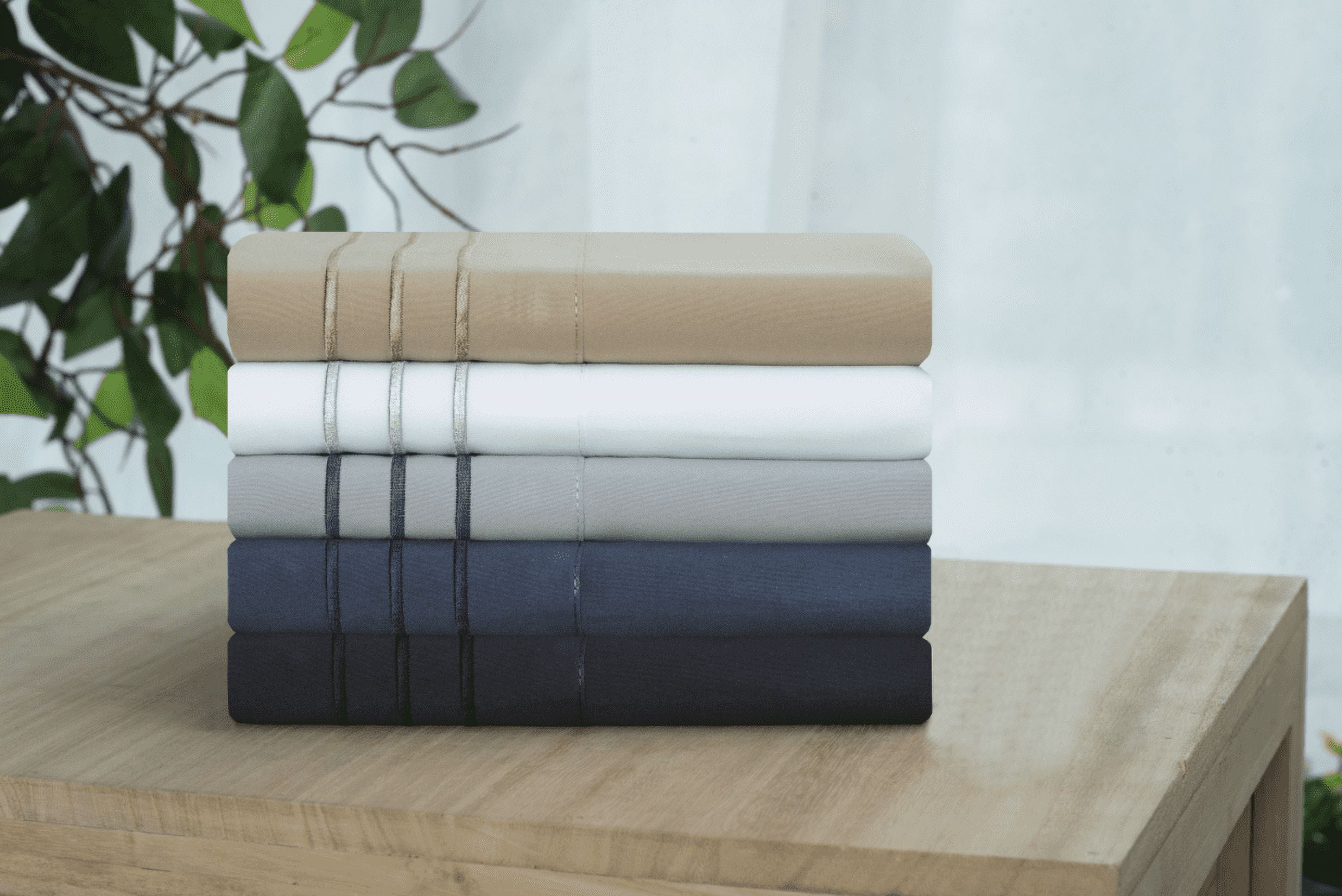 Mainstays Better Homes & Gardens Luxury Microfiber Adult Bed Sheet Set, White, Twin, 3 Pieces