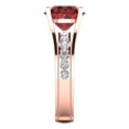 thumbnail image 3 of Clara Pucci 18K Rose Gold 3.39 Natural Garnet Engraveable Engagement Ring + Wedding Band Set, 3 of 7