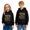 Black, variant on Tisuna Little Girls Boys Casual Hoodie 100Th Days Of School Print Long Sleeve Hooded Tops Comfortable Leisure Toddler Kids Autumn Winter Hoodies Black Size 2-3 Years