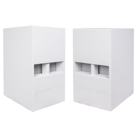 Sound Town 2-Pack 12 800 Watts Powered PA DJ Subwoofers with Folded Horn Design Birch Plywood White (CARME-112SWPW-PAIR) - image 8
