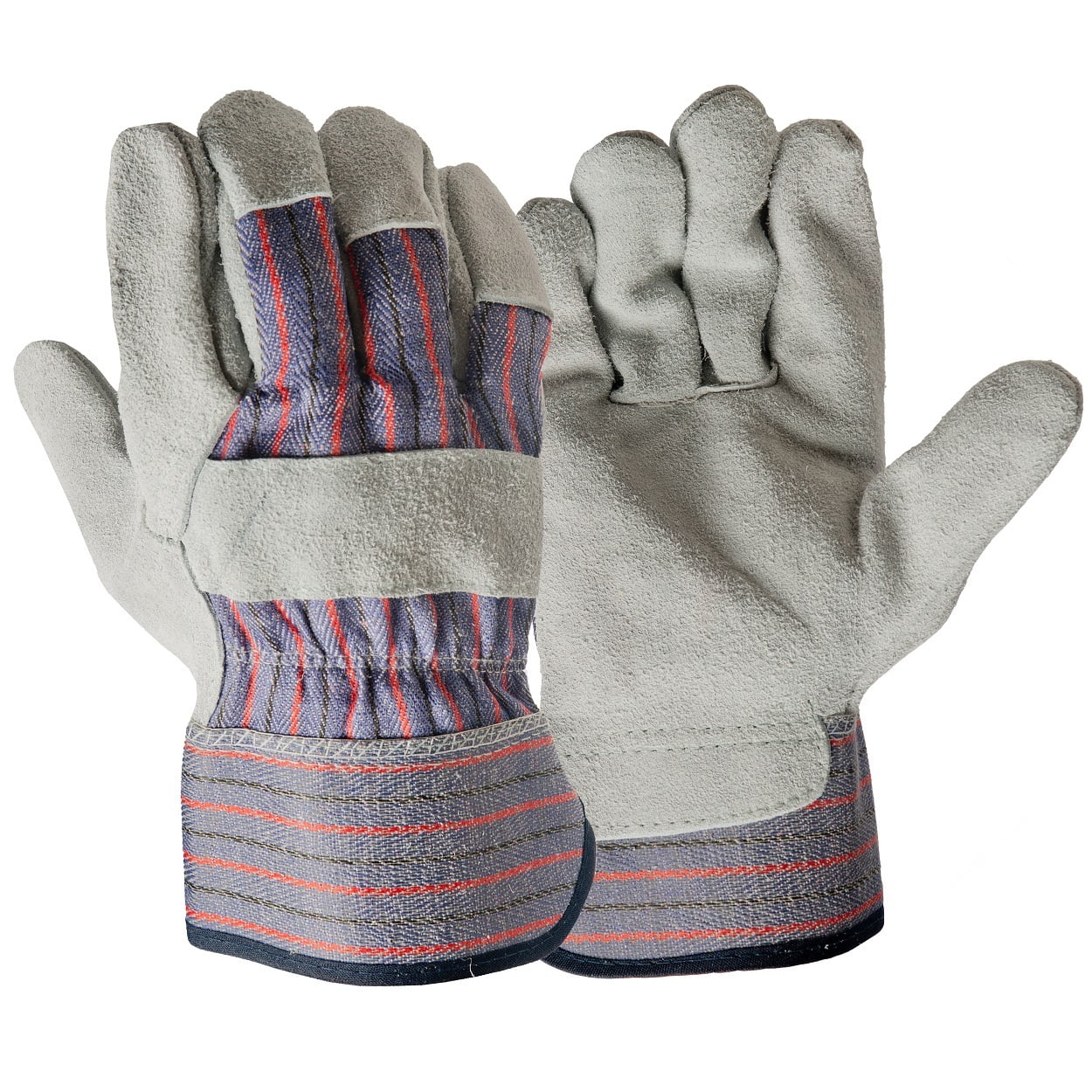 Pair Hyper Tough Grain Leather Men Gloves Elastic Wrist White Large 731919111173