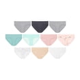 thumbnail image 4 of Hanes Girls Underwear Hipster Pack, 10-Pack, Cotton-Stretch Hipster Pants for Girls, 4 of 8